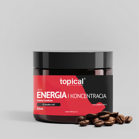 Żelki ENERGIA i KONCENTRACJA z kofeiną i synefryną – TOPICAL