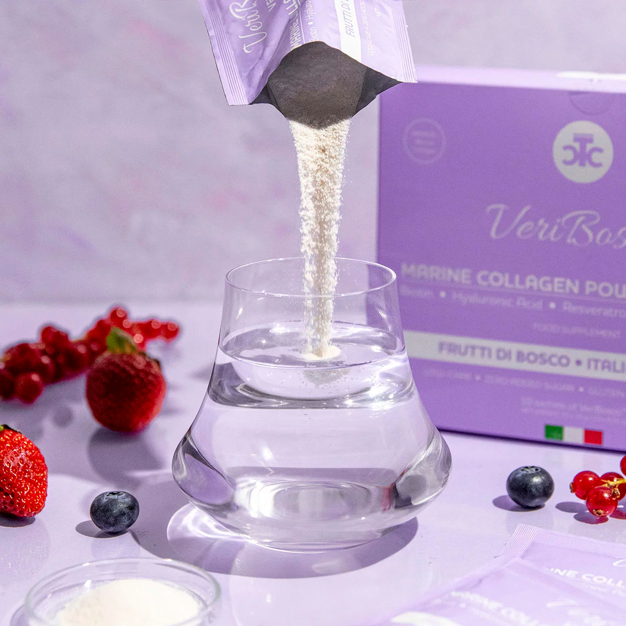 Kolagen Morski VeriBosco 7500mg o Smaku Owoców Leśnych – 30 Saszetek The Collagen Company