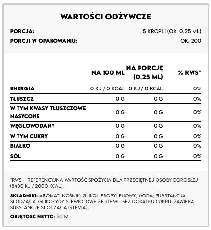 Krople Smakowe – Naturalna Czekolada 50ml BeKeto