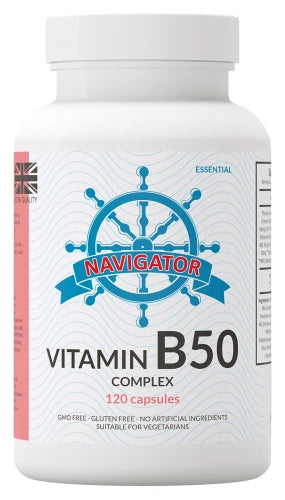 Witamina B50 Complex VEGE, Navigator 120 KAPS