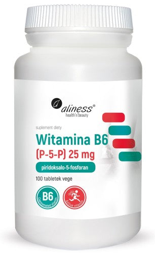 Witamina B6 (P-5-P) 25 mg x 100 tabletek VEGE Aliness