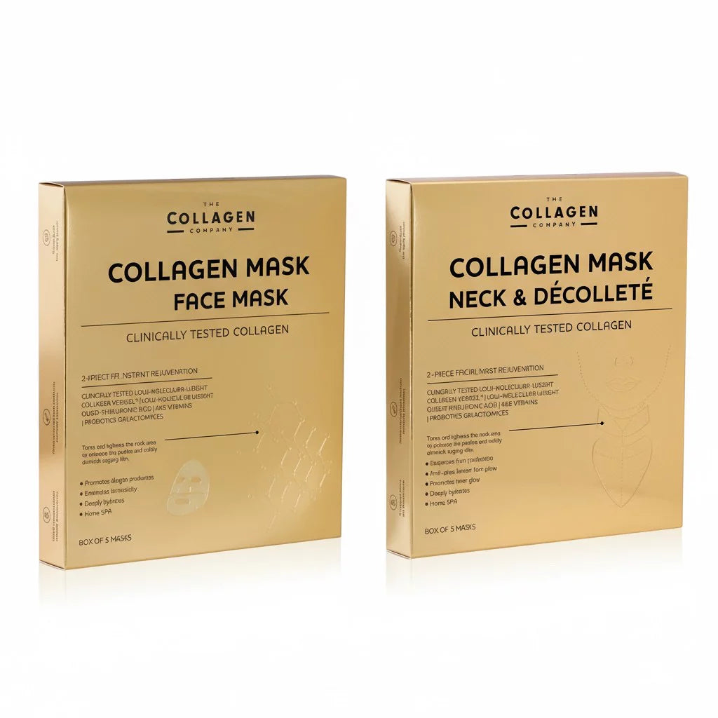 ZESTAW: MASKI KOLAGENOWE DO TWARZY + MASKI KOLAGENOWE NA SZYJĘ I DEKOLT The Collagen Company
