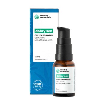 Cosma Cannabis Olejek CBD Dobry Sen 15 ml 4 mg melatoniny