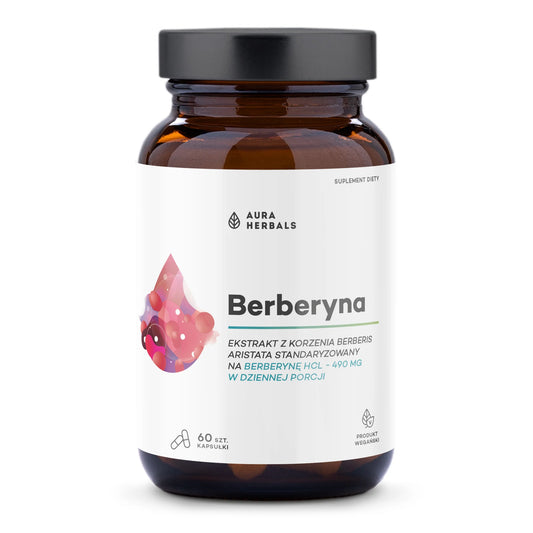 Aura Herbals Berberyna 490 mg, HCL, Berberis aristata, kapsułki 60 szt.
