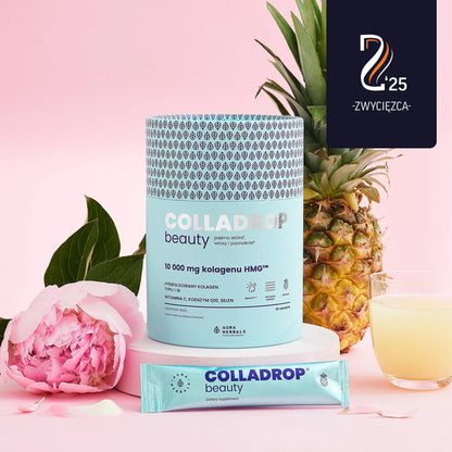 Aura Herbals Colladrop Beauty, kolagen HMG 10000 mg, ananas, saszetki 30 szt.