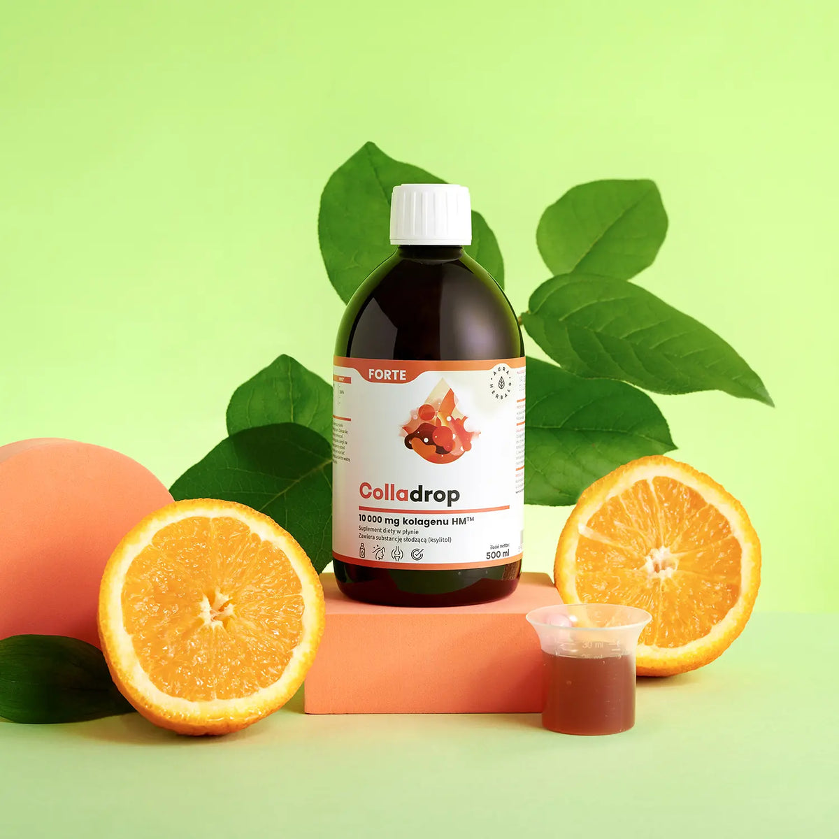 Colladrop Forte, kolagen morski 10000 mg, płyn 500 ml Aura Herbals