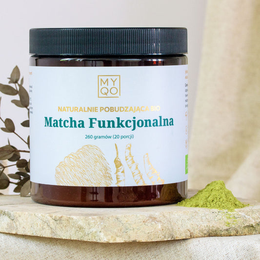 Naturalnie pobudzająca BIO Matcha Funkcjonalna - 260 g MYQO
