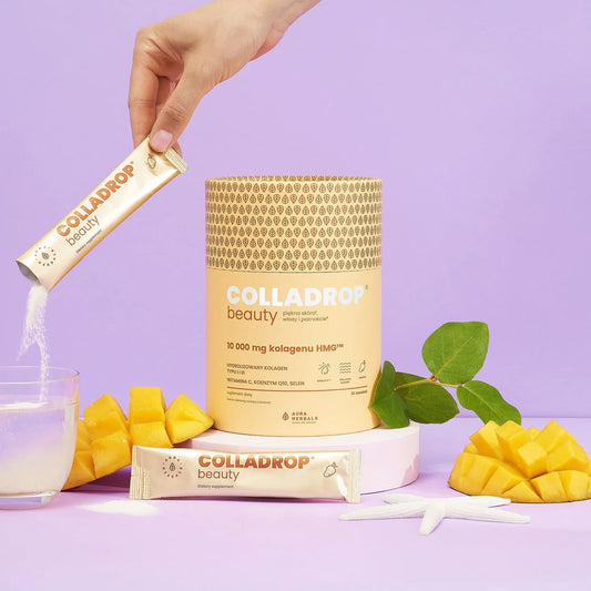 Colladrop Beauty, kolagen HMG 10000 mg, mango, saszetki 30 szt AURA HERBALS