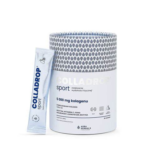 Aura Herbals Colladrop® Sport + kreatyna, kolagen morski 5000 mg, saszetki 30 szt.