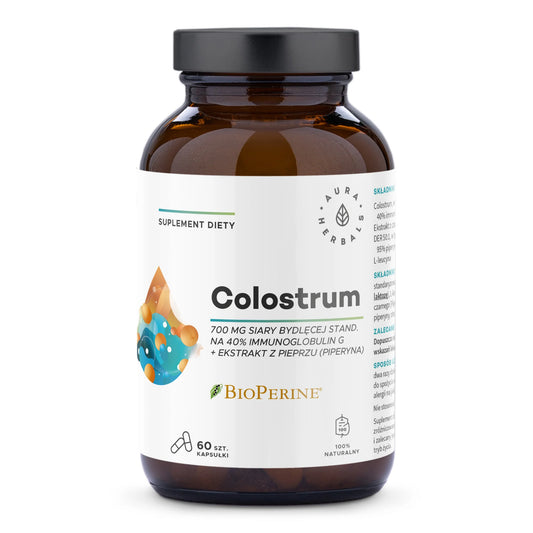 Aura Herbals Colostrum 700 mg + BioPerine, kapsułki 60 szt.