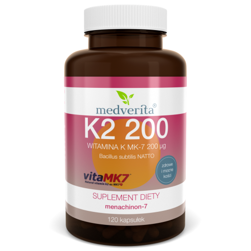 K2 200 witamina K vitaMK7® 200 µg - 120 kapsułek MEDVERITA