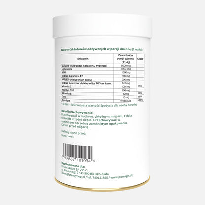 Collagen Beauty hydrolizat kolagenu rybiego VERISOL® F, witaminę C i cynk 342 gramy 30 porcji