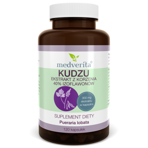Kudzu ekstrakt z korzenia 40% Izoflawonów 300 mg - 120 kapsułek MEDVERITA