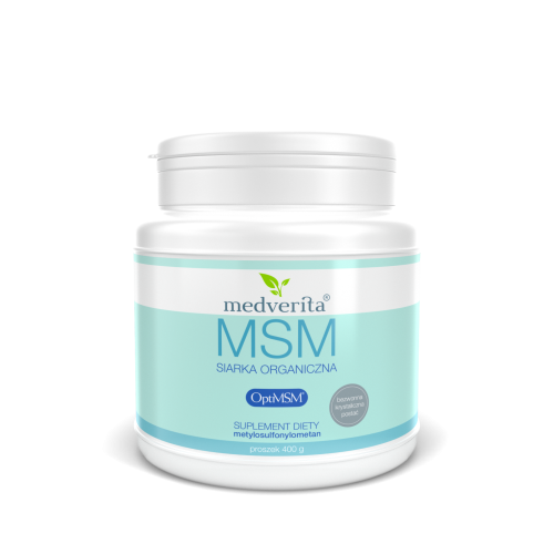 MSM siarka organiczna OptiMSM® - proszek 400 gramów MEDVERITA
