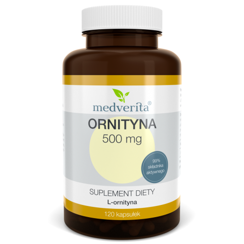Ornityna L-ornityna 500 mg - 120 kapsułek MEDVERITA