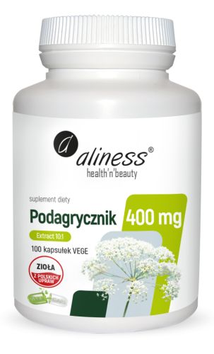 Podagrycznik (Aegopodium podagraria L.) ekstrakt 10:1 400mg x 100 Vege caps Aliness