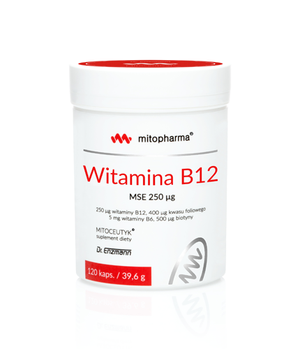 Witamina B12 MSE 250 µg 120 kapsułek dr Enzmann