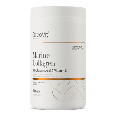 Kolagen Morski + Kwas Hialuronowy + Witamina C 500 g mango z ananasem OstroVit