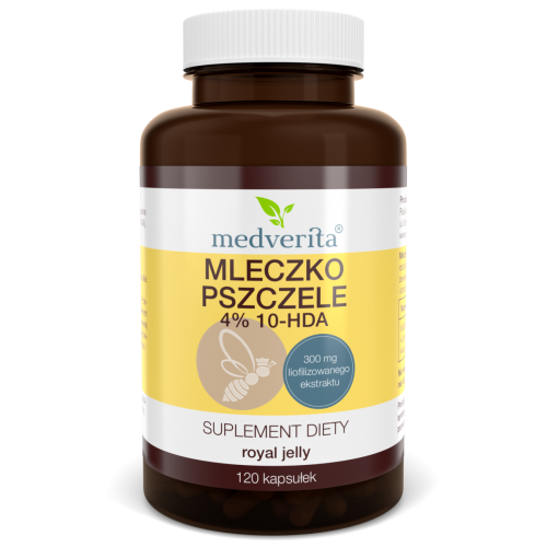 Mleczko pszczele 4% 10-HDA - 120 kapsułek MEDVERITA