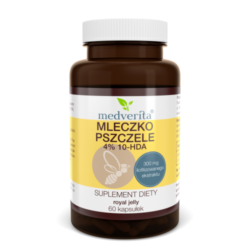 Mleczko pszczele 4% 10-HDA - 60 kapsułek MEDVERITA