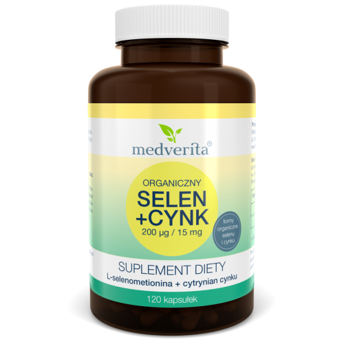 Selen 200µg + Cynk 15mg - 120 kapsułek Medverita