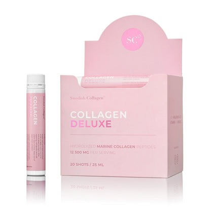 Swedish Nutra Swedish Collagen 12 500 mg kolagenu morskiego z kwasem hialuronowym i witaminami o smaku jagodowym