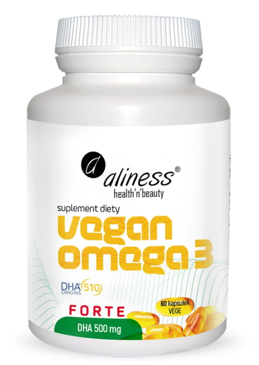 Aliness Vegan Omega 3 FORTE DHA 500 mg x 60 vege caps
