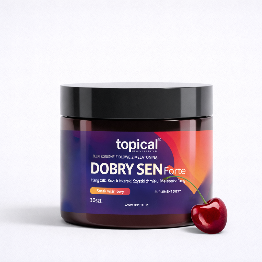Topical Żelki konopne z melatoniną NA DOBRY SEN FORTE – Melatonina * Kozłek lekarski * Szyszki chmielu – TOPICAL
